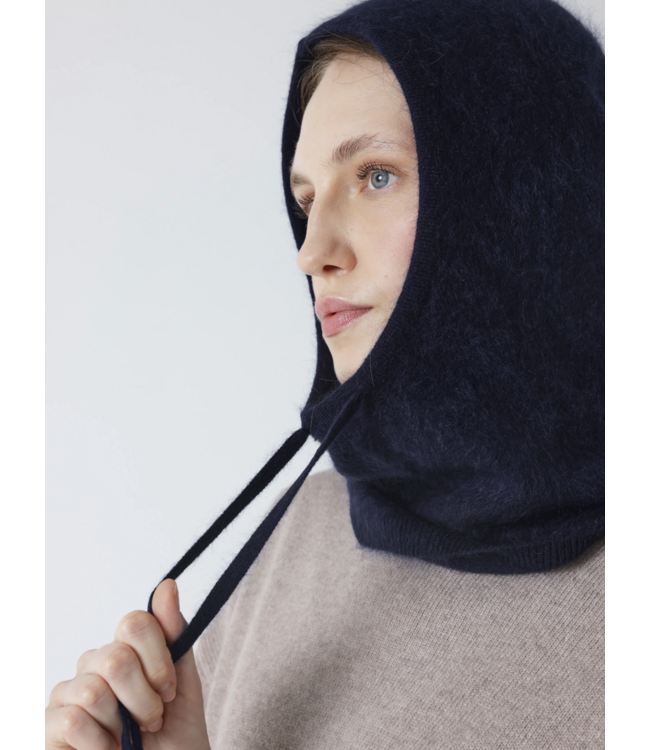 Absolut Cashmere Amada navy Balaclava fluffy cashmere