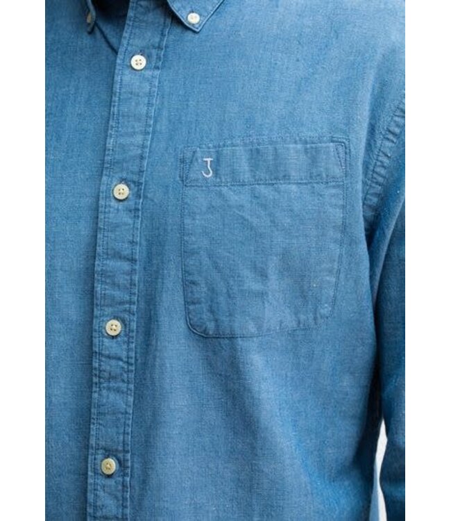 Butcher of Blue Aidan Chambray Shirt lagoon blue