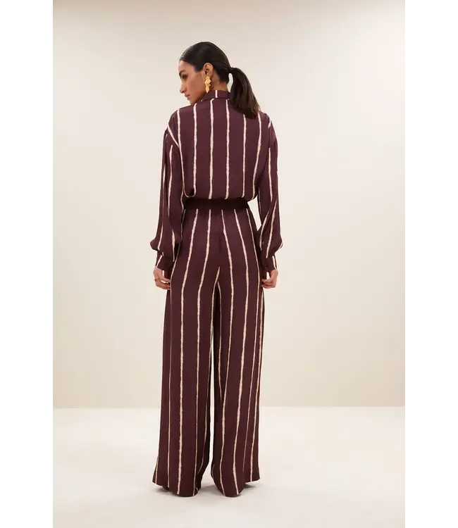 By Bar Lykke Tie Dye Blouse Pecan Stripe