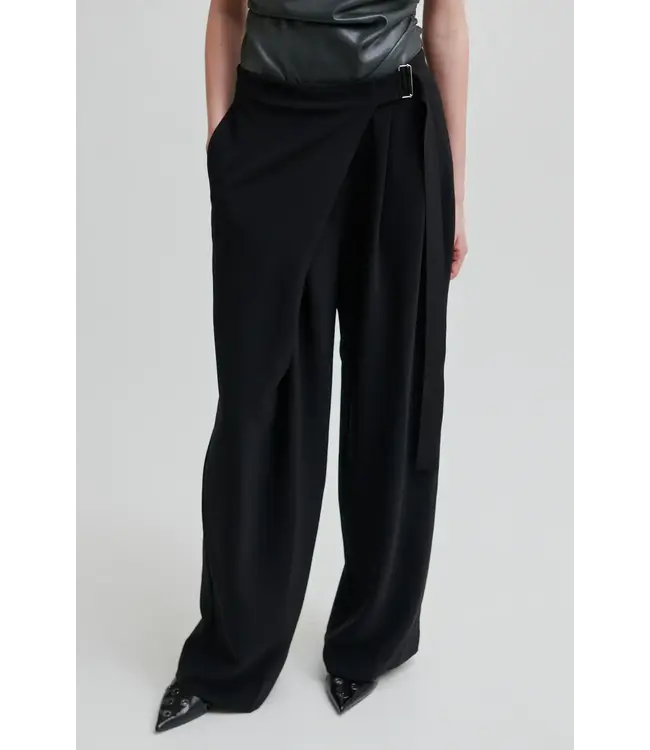 Second Female Fique Wrap Trousers Black