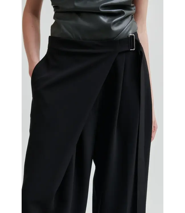 Second Female Fique Wrap Trousers Black