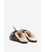 Posa Boat Loafer Mule Fur Dark Coffee