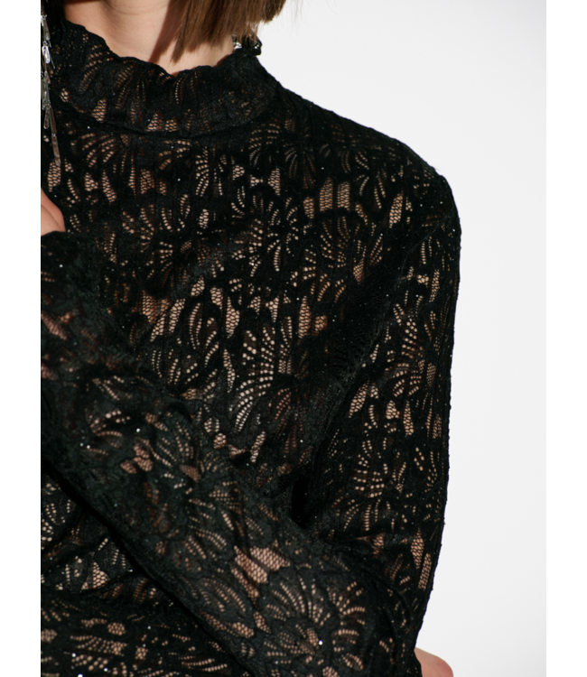Dante 6 Dunja Lace Sparkle Top Raven