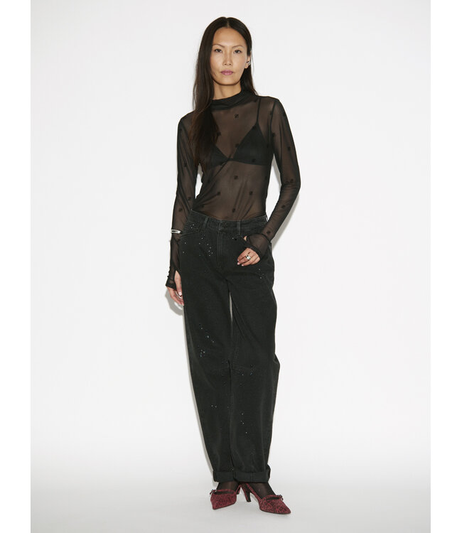 Dante 6 Circle Flock Top Raven