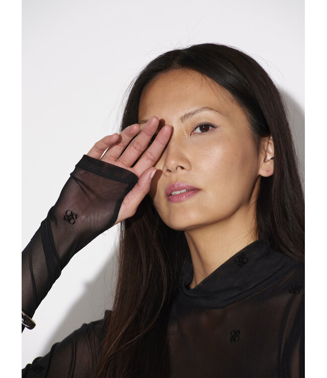 Dante 6 Circle Flock Top Raven