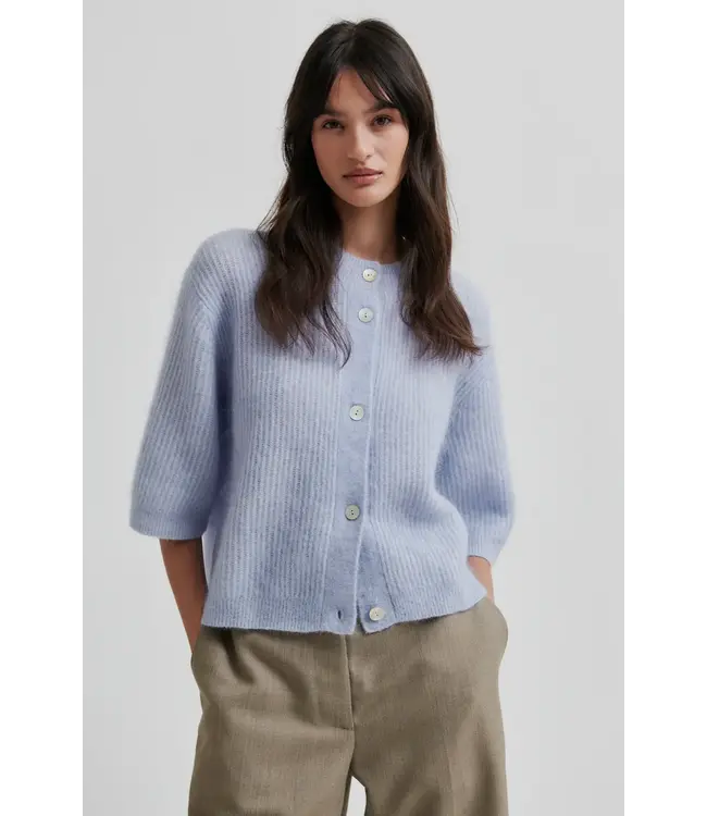 Second Female Andrea Knit Cardigan Brunnera Blue