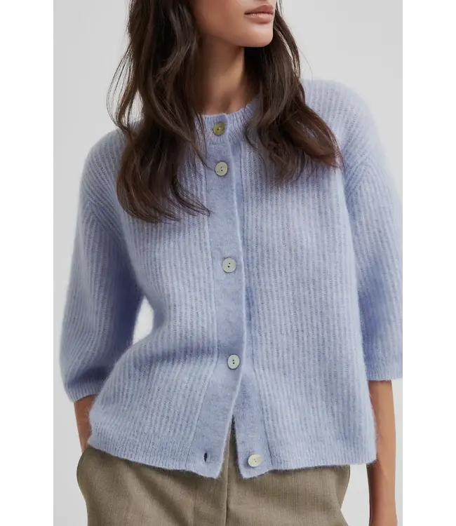 Second Female Andrea Knit Cardigan Brunnera Blue