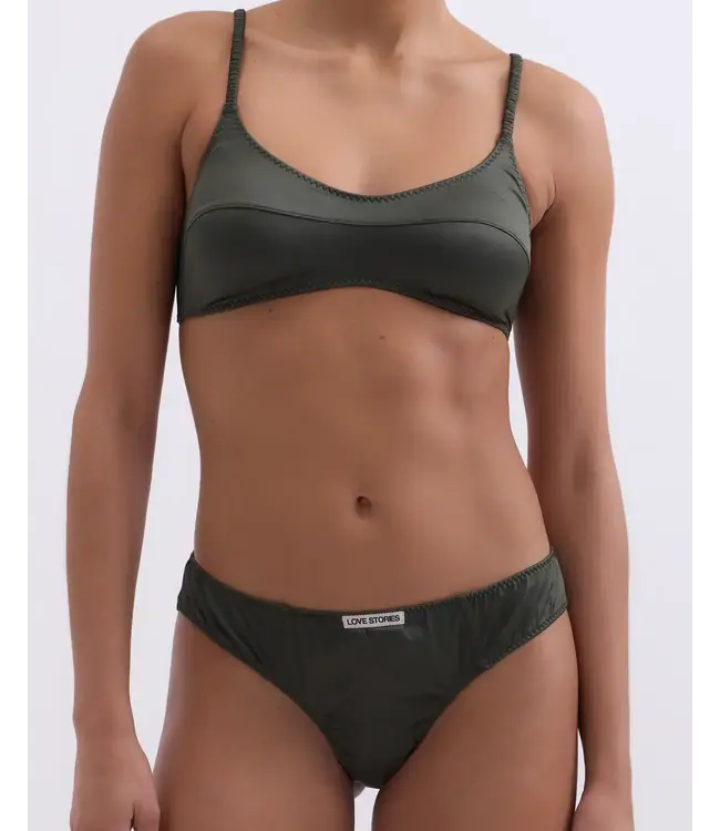 Love Stories Carl Satin String Dark Green