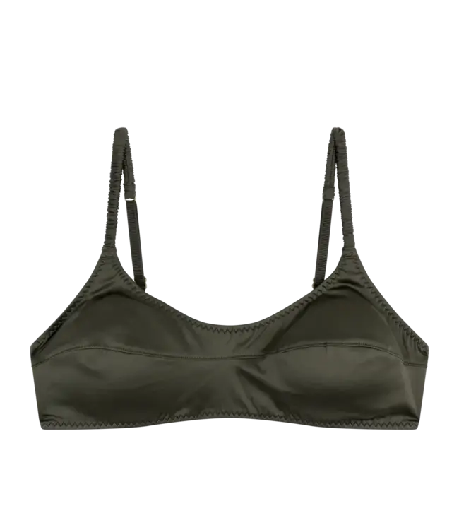 Love Stories Tori Satin Bra Dark Green