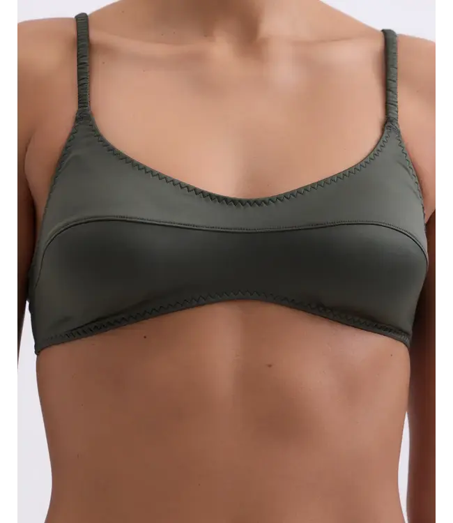 Love Stories Tori Satin Bra Dark Green
