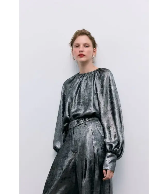 The New Society Uxia Blouse Silver