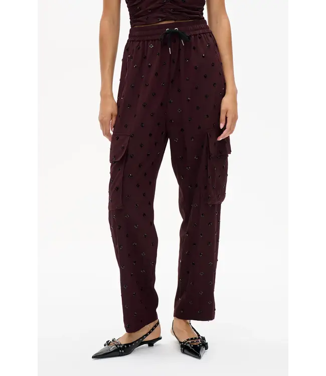 Baum und Pferdgarten Nemu Trousers Deep Burgundy Sequins