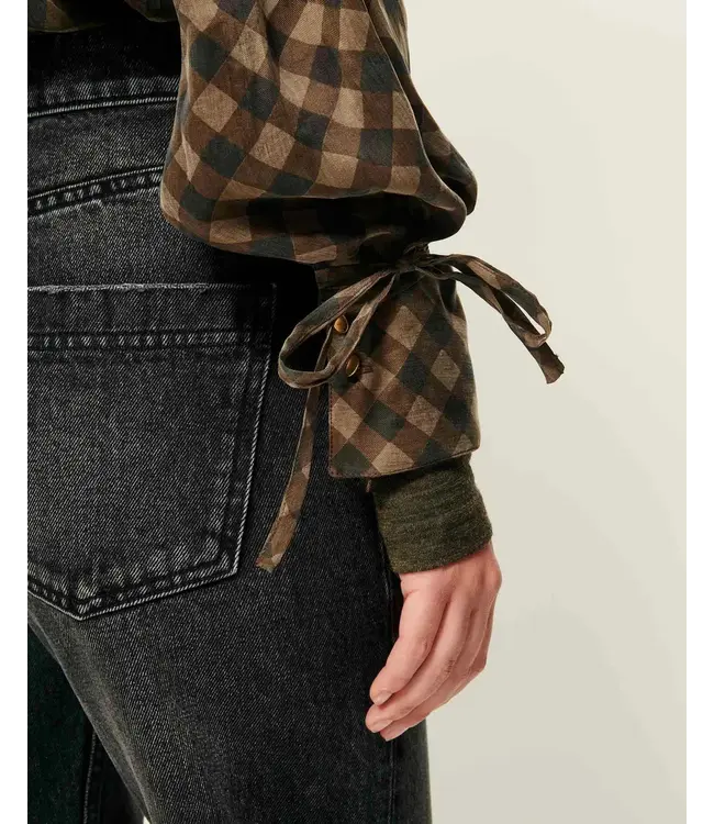 Sessùn Armanchecks Blouse Moss Wood