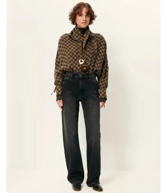 Sessùn Armanchecks Blouse Moss Wood