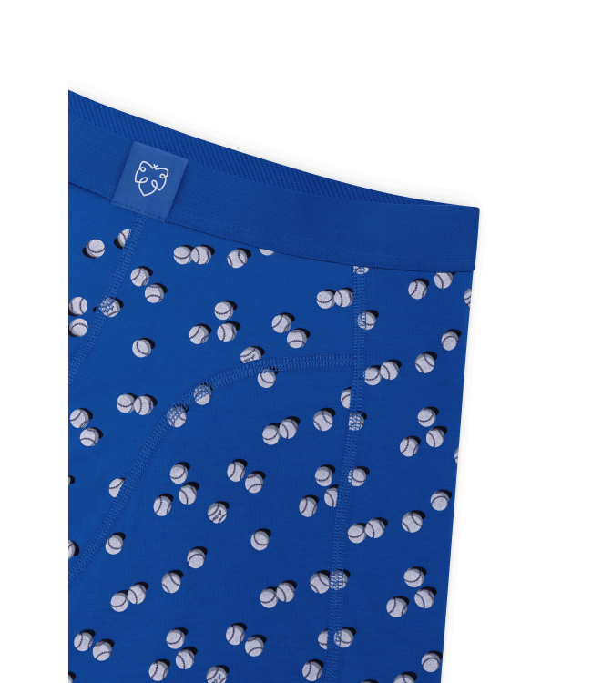 A-dam Boxer Brief Blue Baseballs AOP