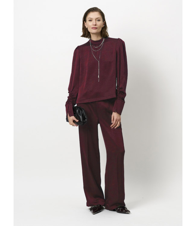 Dante 6 Jules Satin Smart Pants Mulberry Red
