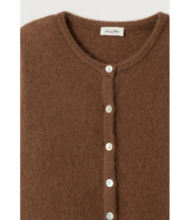 American Vintage Vito Gilet Chocolate Chine