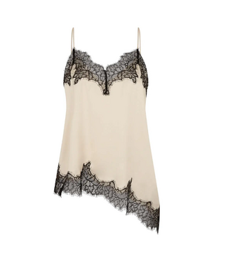 Second Female Lacia Contrast Top Cream Black