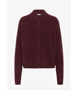 Gestuz Alpha short cardigan Blood Reg Melange