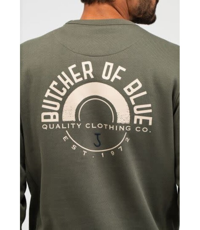 Butcher of Blue Army circle crew Granite Green