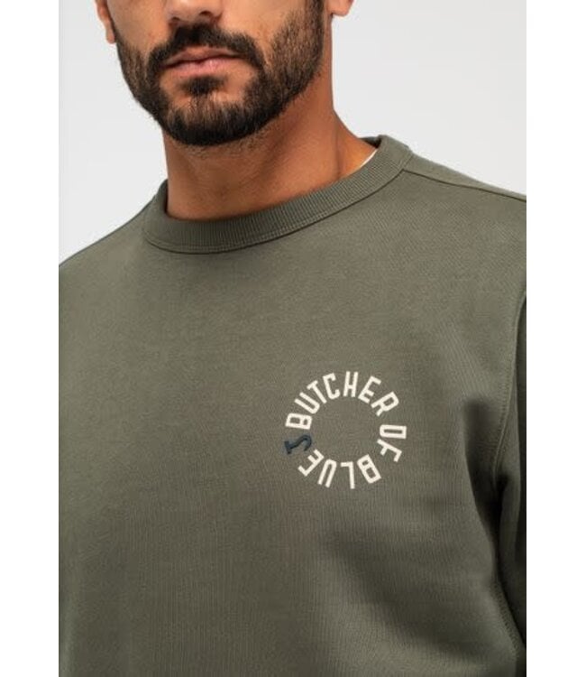 Butcher of Blue Army circle crew Granite Green