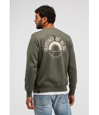 Butcher of Blue Army circle crew Granite Green