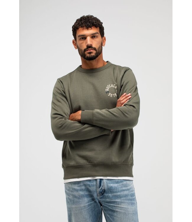 Butcher of Blue Army circle crew Granite Green