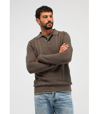 Butcher of Blue Ripley Polo LS Granite Green