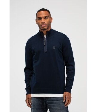 Butcher of Blue Clifden co half zip Alaska blue