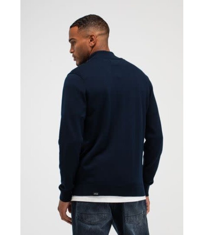 Butcher of Blue Clifden co half zip Alaska blue