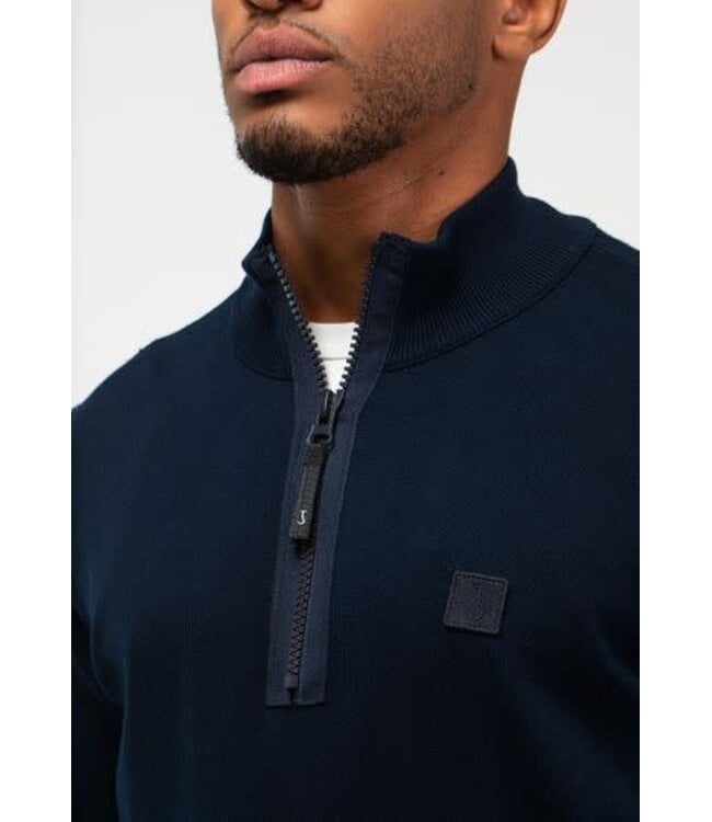 Butcher of Blue Clifden co half zip Alaska blue