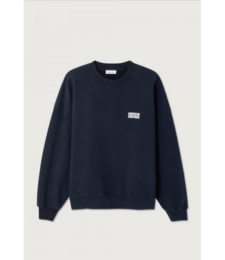 American Vintage Plizzy Sweater Navy Vintage