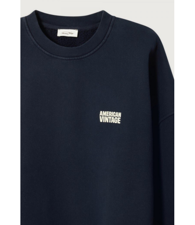 American Vintage Plizzy Sweater Navy Vintage