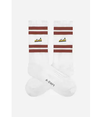 A-dam Crew Socks Burgundy Stripes Bumper