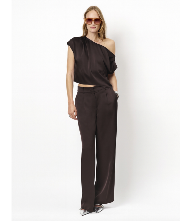 Dante 6 Roam Satin Drapey Top espresso  Brown
