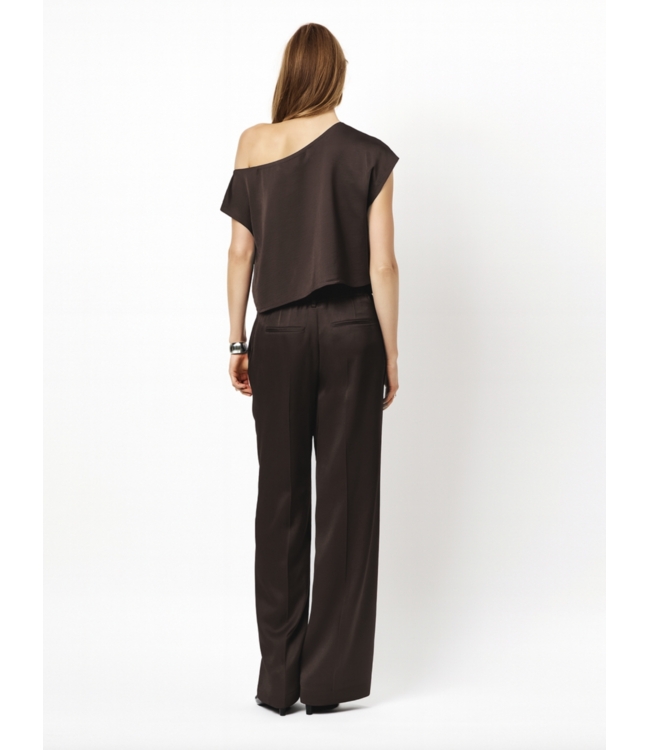 Dante 6 Roam Satin Drapey Top espresso  Brown