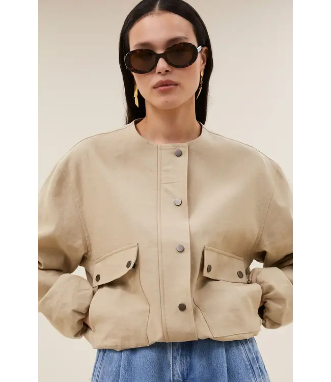 By Bar Maggie Canvas Jacket Dark Sand