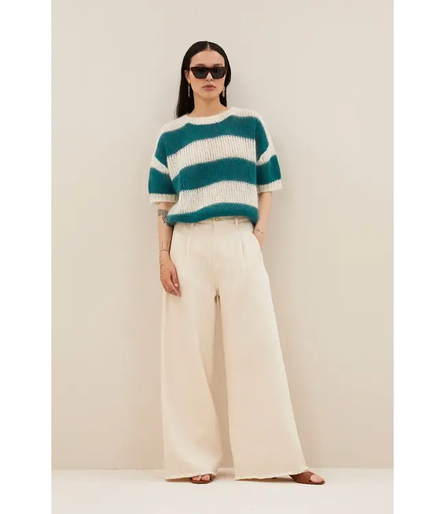 By Bar Nino Astro Stripe Pullover Teal