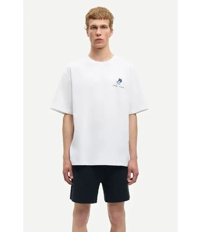 Samsøe Samsøe Sacohen t-shirt blue stamp