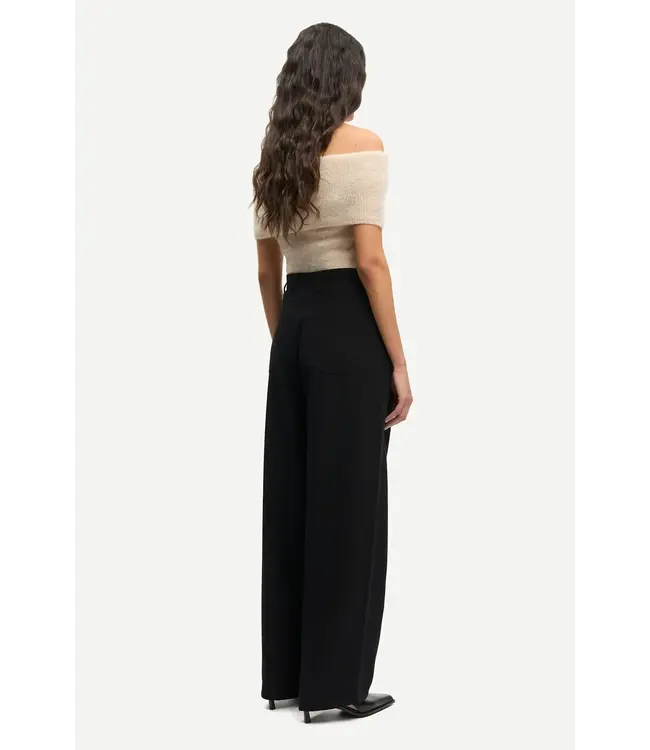 Samsøe Samsøe Saharper pleat trousers black