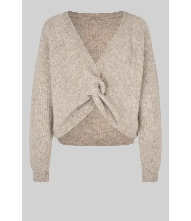 Second Female Flare knit light beige melange