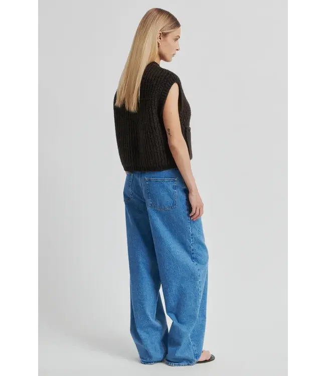 Second Female Ulrikke knit vest choclate torte