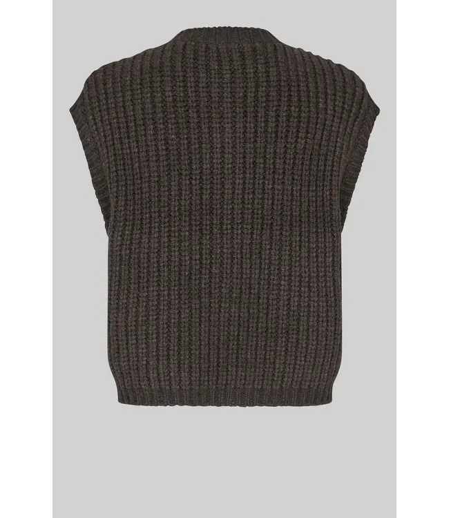 Second Female Ulrikke knit vest choclate torte