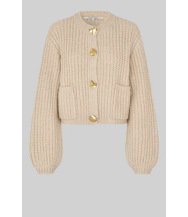 Second Female Ulrikke knit cardigan soft beige