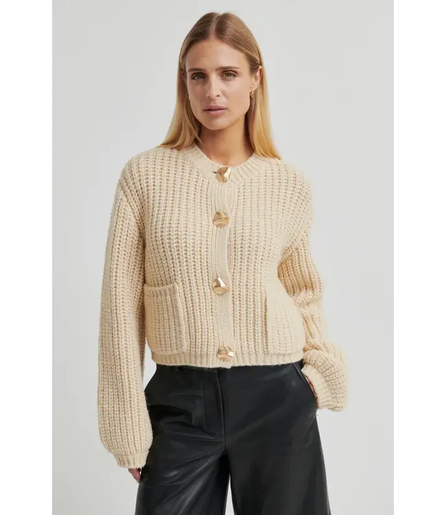 Second Female Ulrikke knit cardigan soft beige