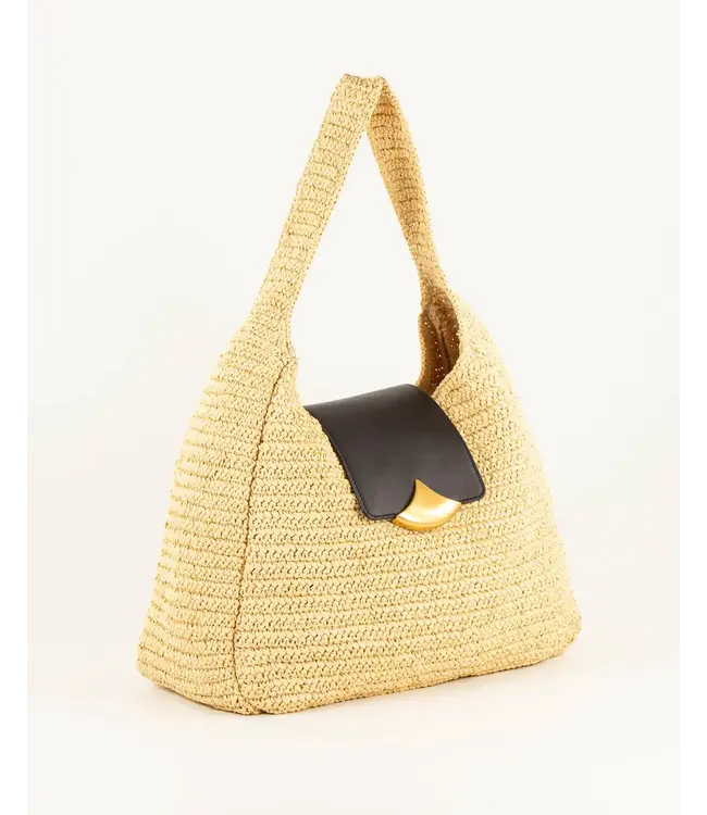 Sessùn Copy of Theao bag with oval buckle black