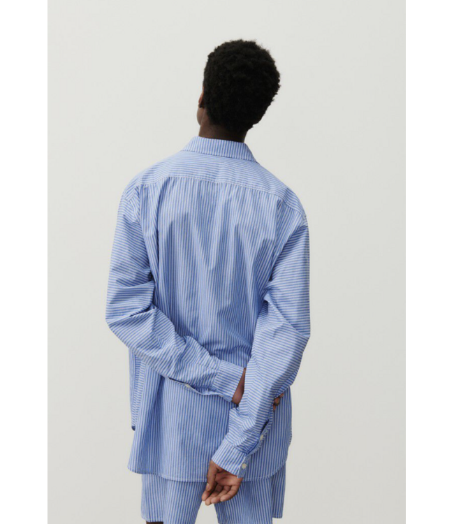 American Vintage Zatybay  Shirt Blue Stripe