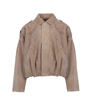 Alter Ego Megan Bomber Suede Dark Sand