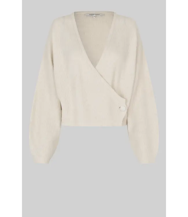 Second Female Gaby wrap knit soft beige