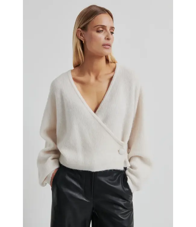 Second Female Gaby wrap knit soft beige